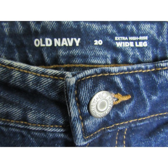 Old Navy Women Jeans Size 20 Blue Extra Highrise Wide Leg - Picture 3 of 5